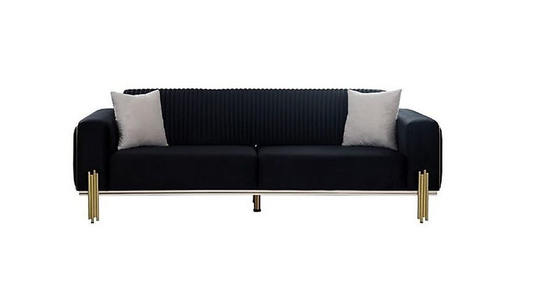 Xlmoebel Sofa Hochwertiges Sofa-Ensemble mit Samtbezug in 3+3+1-Sitzkonfigu günstig online kaufen