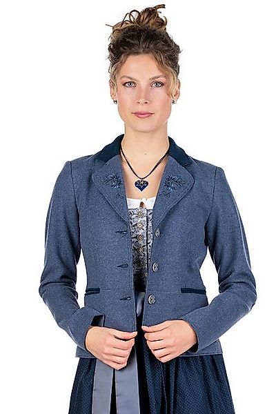 Spieth & Wensky Trachtenjanker Walkjacke Damen - FORMOSA - blau günstig online kaufen