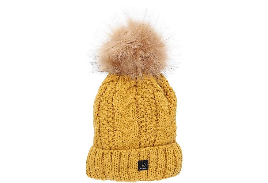 Antonio Strickmütze Antonio Damen Strick Mütze Beanie yellow (1-St) günstig online kaufen