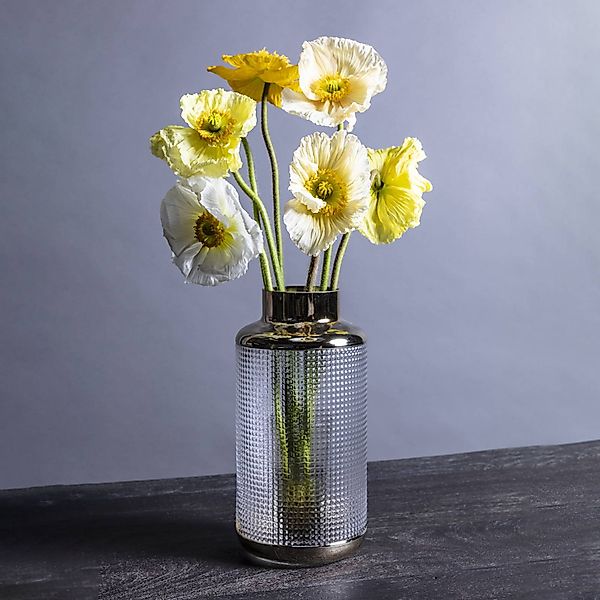 KARE Vase LA Noble, Höhe 30 cm, Glas, gold/klar, Handarbeit günstig online kaufen