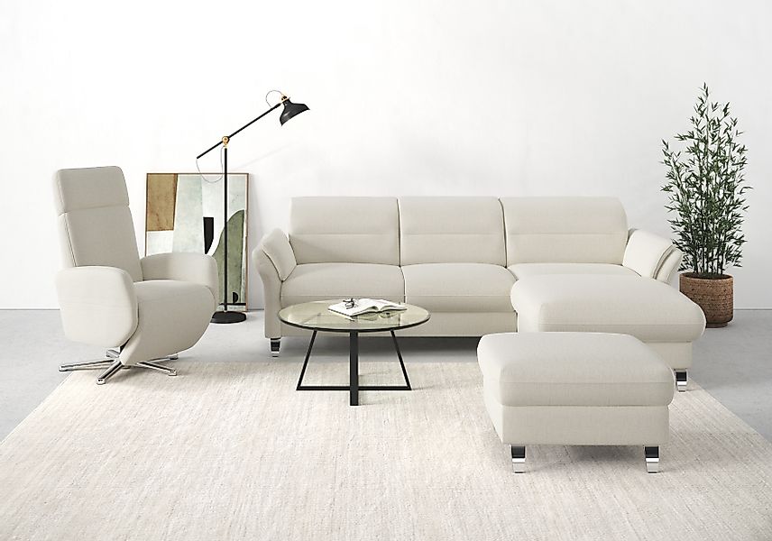 sit&more Ecksofa »Grenoble L-Form mit Federkern«, wahlweise mit Bettfunktio günstig online kaufen