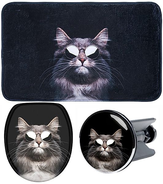 Sanilo Badaccessoire-Set 3-teilig Cool Cat, WC-Sitz günstig online kaufen