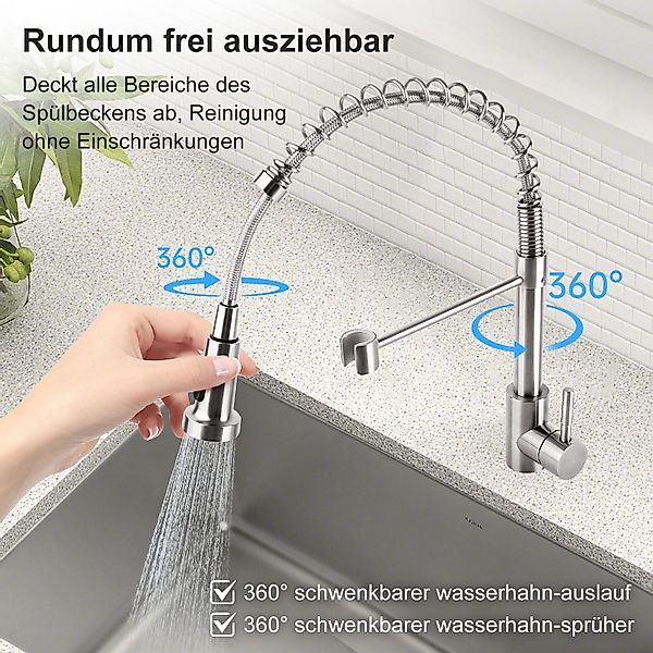 Eumaty Küchenarmatur Spültischarmatur Ausziehbar Armatur Küche günstig online kaufen