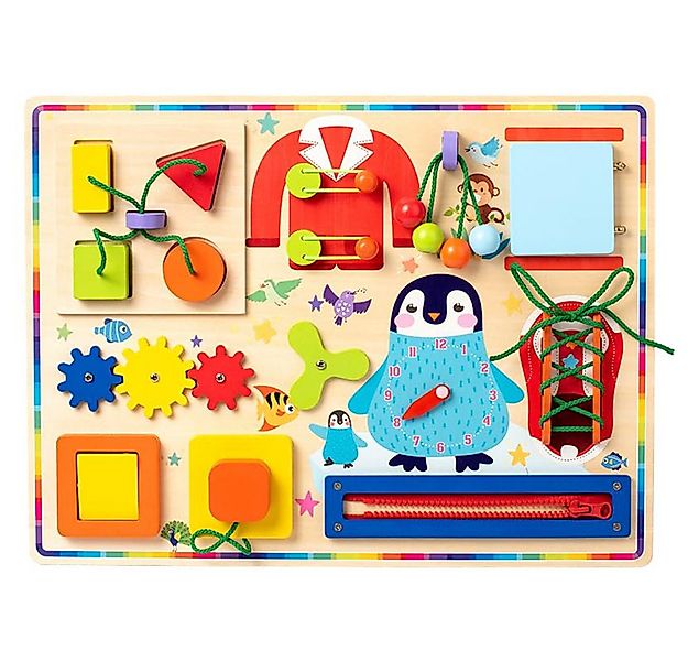 CLTYQ Motorikbrett 11 in 1 Montessori Spielzeug ab 1 jahr,Ideales Reise-Spi günstig online kaufen