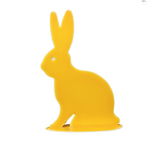 Osterdeko aus Eisen - Hase gelb Höhe 21 cm günstig online kaufen