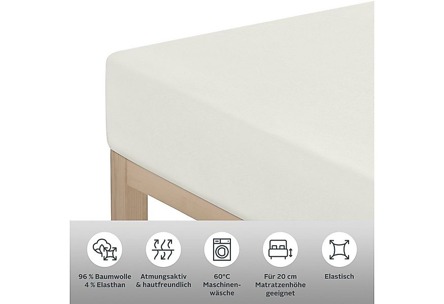 OTTO home Spannbettlaken Cremona Comfort, Jersey-Elasthan, Gummizug: rundum günstig online kaufen