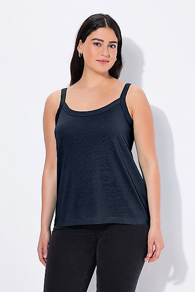 Ulla Popken Longtop Spaghettitop Rundhals Modalmix ärmellos günstig online kaufen