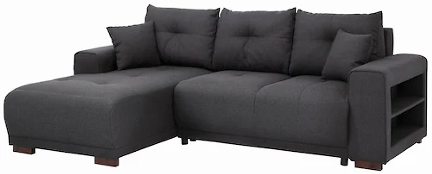 Home affaire Ecksofa »Viborg L-Form« mit Regal in der Armlehne, wahlweise m günstig online kaufen