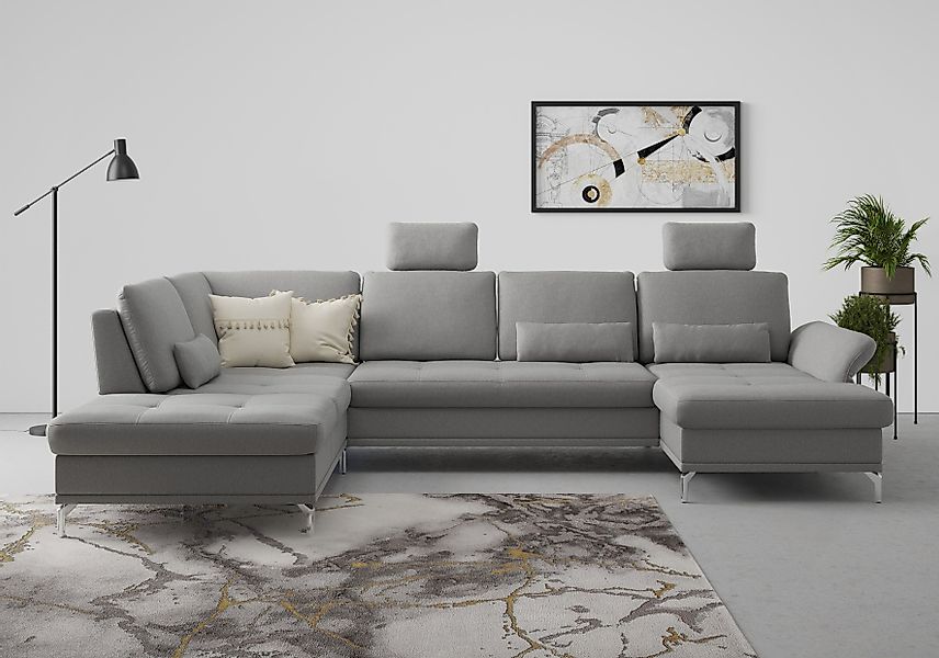 INOSIGN Wohnlandschaft "Palm Beach U-Form" Federkern, mit Sitztiefenverstel günstig online kaufen