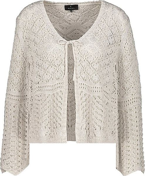 Monari Outdoorjacke Strickjacke mit Ajourmuster seashell günstig online kaufen
