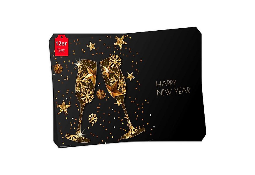 Tischsetmacher Platzset Tischsets I Platzsets - Silvester - Sektgläser Graf günstig online kaufen