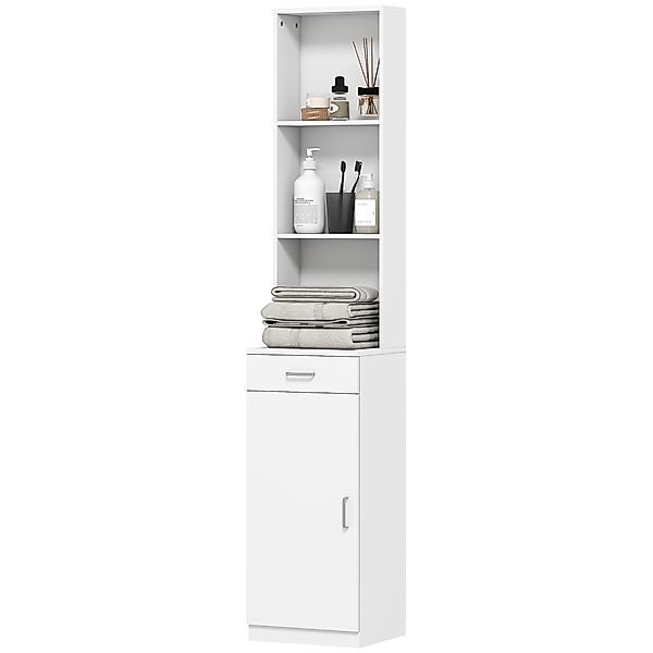 HOMCOM Badezimmerschrank hoch Badschrank Hochschrank schmal mit Schublade, günstig online kaufen