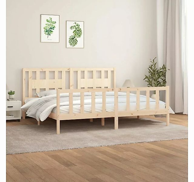 furnicato Bett Massivholzbett mit Kopfteil Kiefer 200x200 cm günstig online kaufen