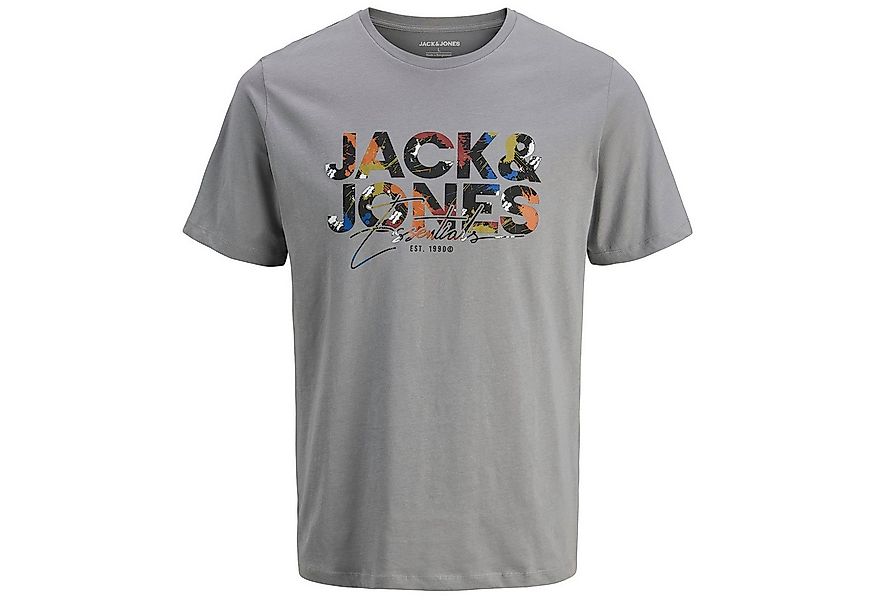 Jack & Jones Rundhalsshirt Jack&Jones T-Shirt grau Übergrößen Print JJGEPLA günstig online kaufen
