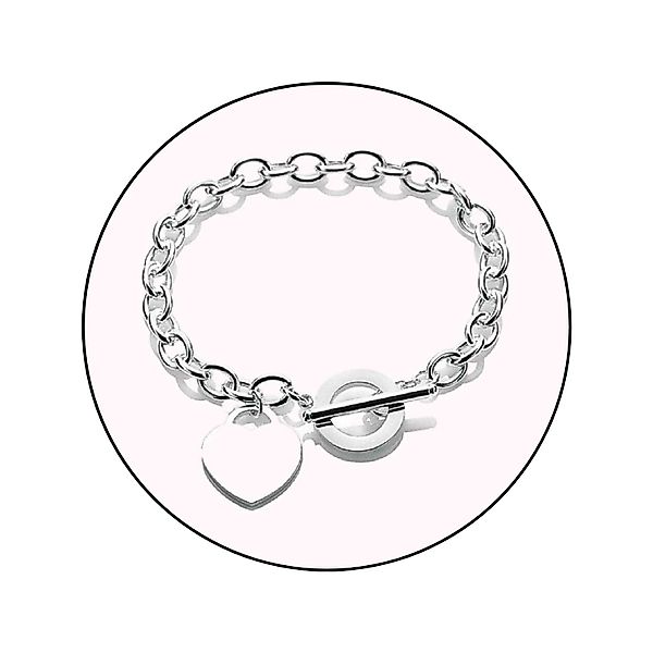 GOLDKLEIN Armband Edelstahl Herz Schmuck Armkette, günstig online kaufen