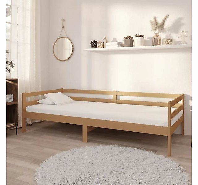 vidaXL Bett Tagesbett mit Matratze 90x200 cm Honigbraun Massivholz Kiefer günstig online kaufen