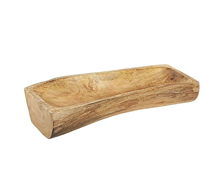 Viana Dekokorb Rustikale Holzschale mit Mulde 40×13–16cm Deko Vintage günstig online kaufen