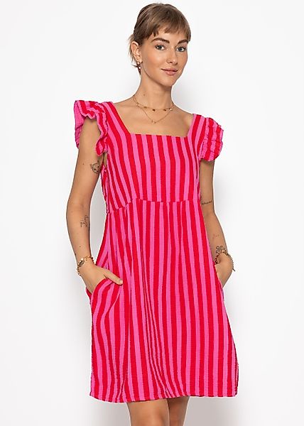 SASSYCLASSY Minikleid Gestreiftes Musselinkleid für Damen günstig online kaufen