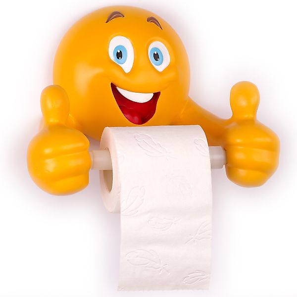 Caramel MEDIA Toilettenpapierhalter Smiley Toilettenpapierhalter günstig online kaufen