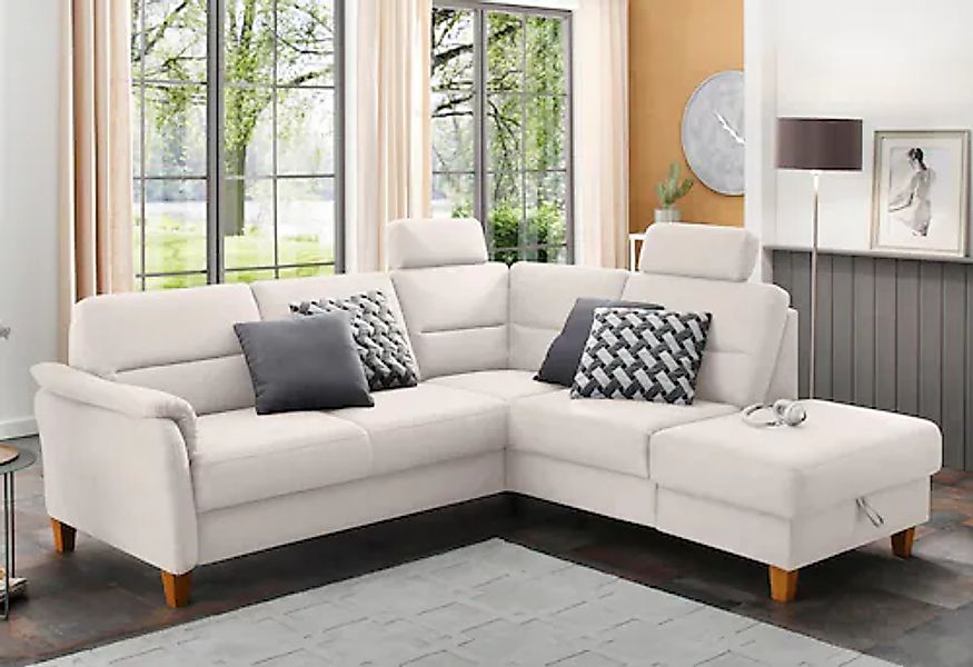Home affaire Ecksofa »Palmera L-Form, B: 236 cm« optional Bettfunktion & Be günstig online kaufen