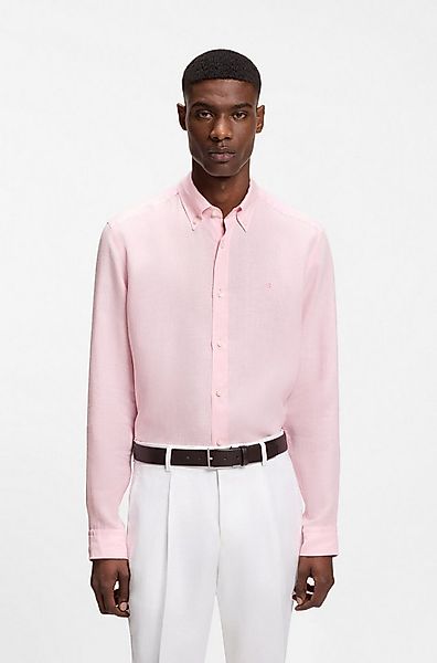 BOSS Leinenhemd LIAM 100% Seide Premium mit Button-Down-Kragen, regular fit günstig online kaufen