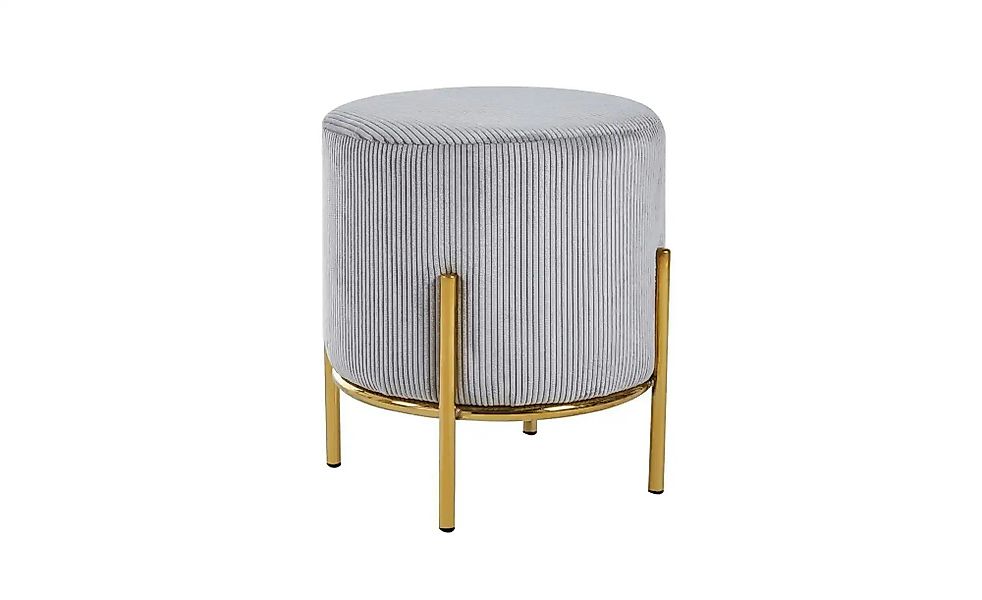 Hocker Cord Dejan ¦ grau Ø: 35 Polstermöbel > Hocker - Höffner günstig online kaufen