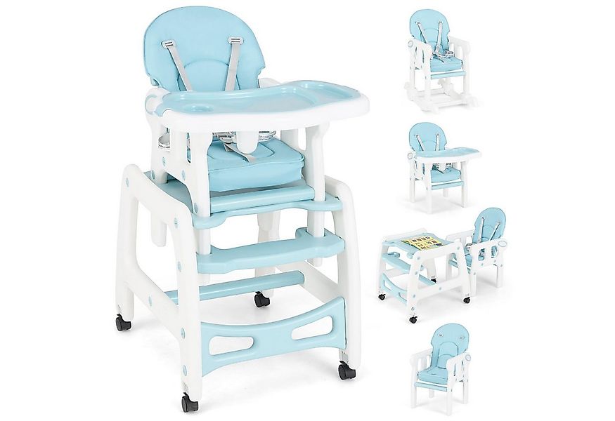 COSTWAY Hochstuhl 3 in 1 Babystuhl, wandelbar, einstellbarer Winkel, abnehm günstig online kaufen