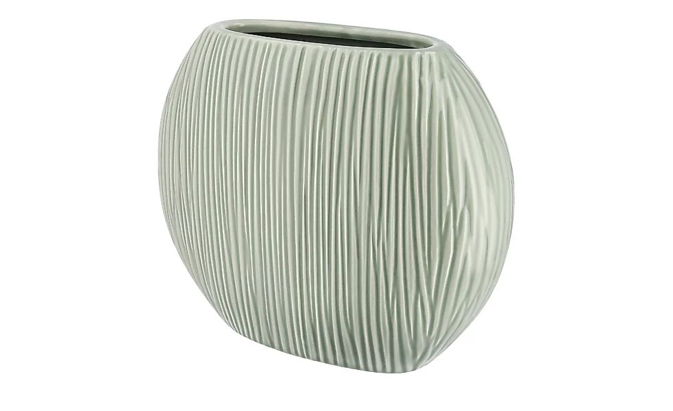Vase - grün - Keramik - 24 cm - 20 cm - 9 cm - Dekoration > Vasen - Möbel K günstig online kaufen