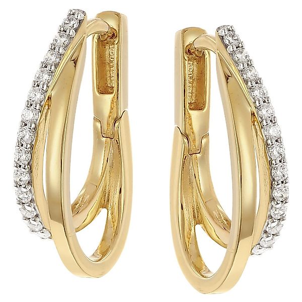 trendor Paar Creolen Damen-925 Silber Vergoldet günstig online kaufen