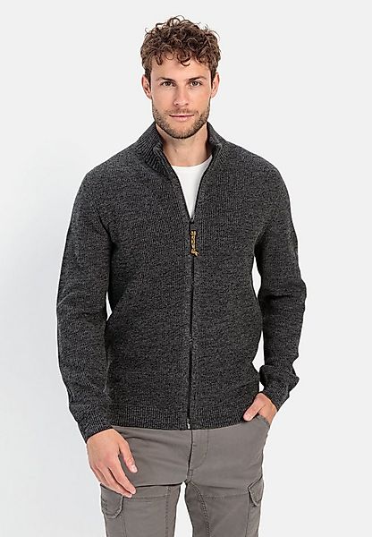 camel active Strickjacke mit Reißverschluss Langarm Stehkragen Stehkragen günstig online kaufen