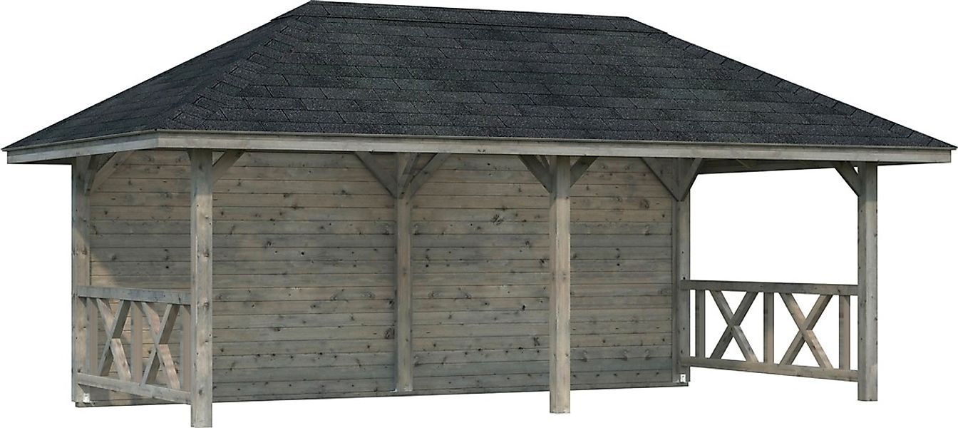 Palmako Holzpavillon "Bianca 16,6 m² Set 2", BxTxH: 588x300x323 cm günstig online kaufen
