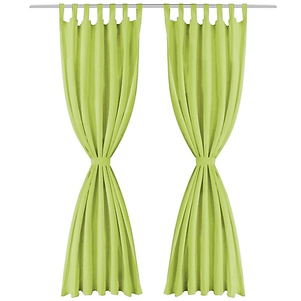 vidaXL Vorhang Vorhänge Mikro-Satin 2 Stk. günstig online kaufen