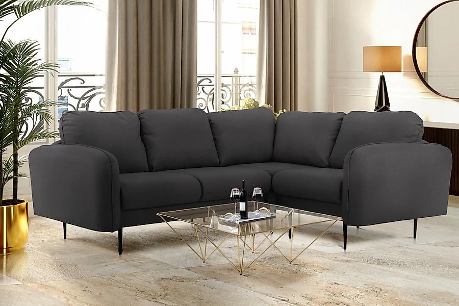 Home affaire Ecksofa "Skidi L-Form" mit losen Rückenkissen und Keder oben a günstig online kaufen