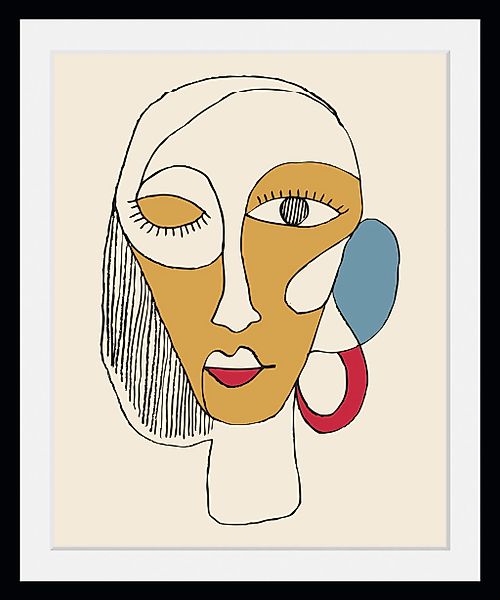 queence Bild »Santana«, Abstrakt-Kunst-Figuren-Gesicht, (1 St.), HD Premium günstig online kaufen