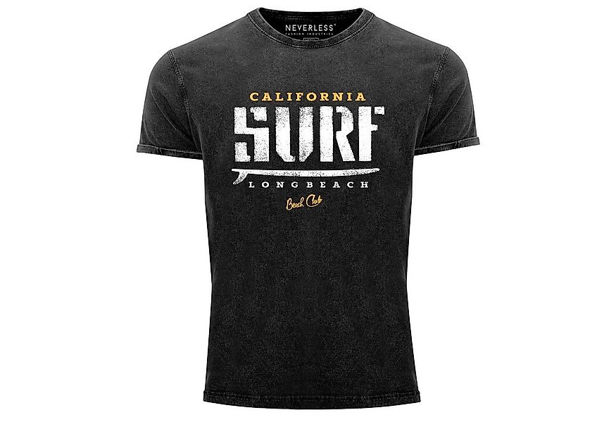 Neverless Print-Shirt Cooles Angesagtes Herren T-Shirt Vintage Shirt Califo günstig online kaufen