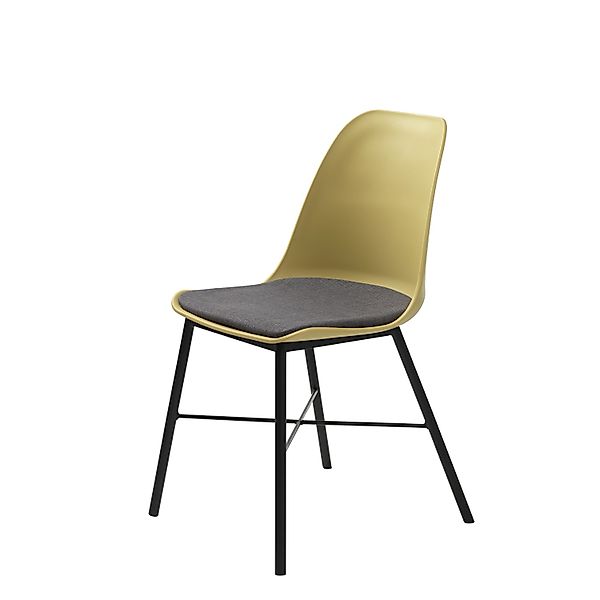 ebuy24 Whise Esszimmerstuhl in Gelb und Grau Gestell Schwarzes Metall günstig online kaufen