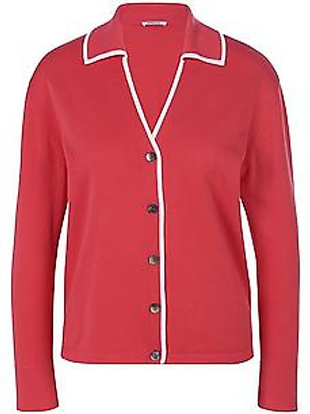 Strickjacke 100% SUPIMA®-Baumwolle Peter Hahn rot günstig online kaufen