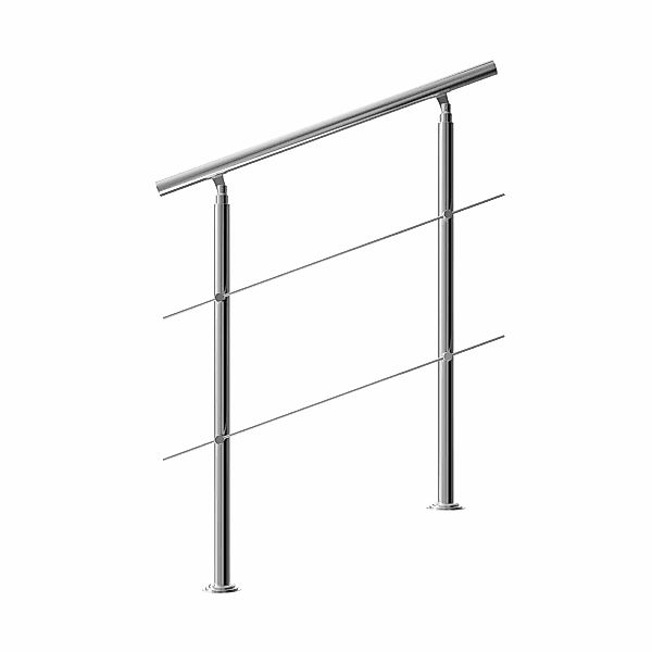 Treppengeländer Edelstahl 100cm 2 Streben günstig online kaufen