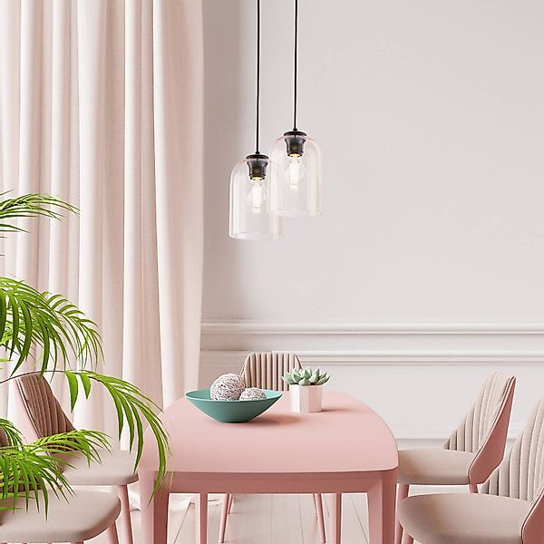 Hängeleuchte Molly, pink, Ø 14 cm, Metall/Glas günstig online kaufen