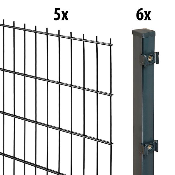 GARDEN 'N' MORE Doppelstabmattenzaun Standard, (11-St), günstig online kaufen