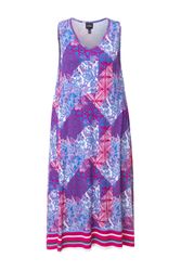 Ulla Popken Jerseykleid Maxikleid Patchdruck A-Linie günstig online kaufen