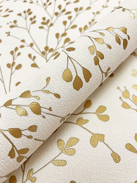 Newroom Vliestapete, Weiß Tapete Floral Zweige günstig online kaufen