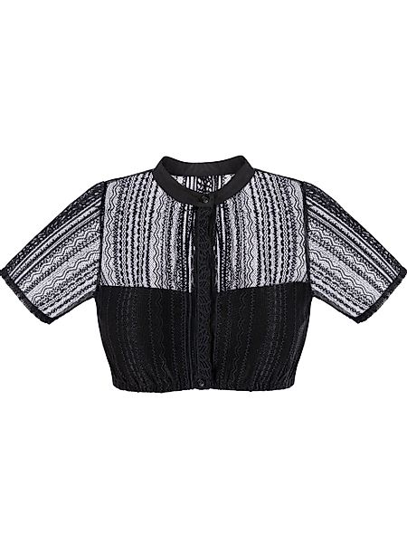 FUCHS Dirndlbluse Dirndlbluse Augusta schwarz (1-tlg) günstig online kaufen