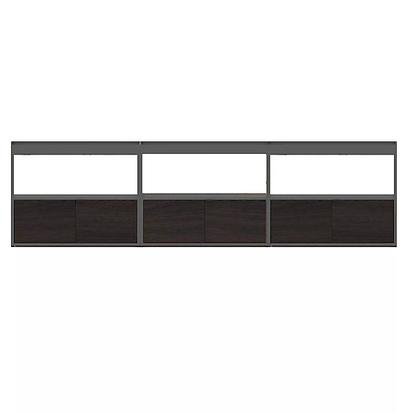 HAY - New Order Sideboard mit Türen 300x79.5cm - charcoal/esche schwarz geb günstig online kaufen