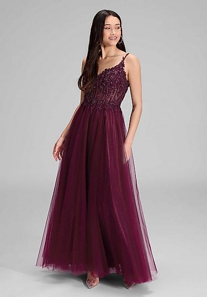 Hey Kyla Abendkleid - Ausgestelltes Tüllkleid mit Stickerei Taillierter Sch günstig online kaufen