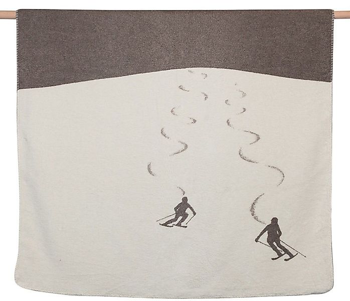 Wohndecke Savona 'Skifahrer' 150 x 200 cm, DAVID FUSSENEGGER günstig online kaufen