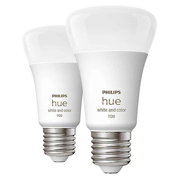 Philips Hue 2 x E27 LED-Leuchtmittel  White & Color Ambiance 1100 lm günstig online kaufen