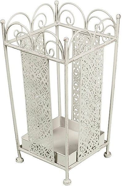 Ambiente Haus Schirmständer Schirmständer - eckig - in Antikweiß (1 St) günstig online kaufen