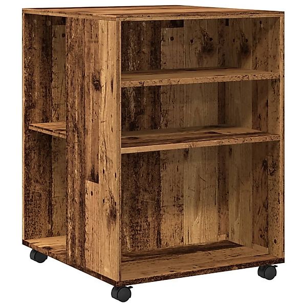vidaXL Aktenschrank Beistelltisch mit Rollen Altholz-Optik günstig online kaufen