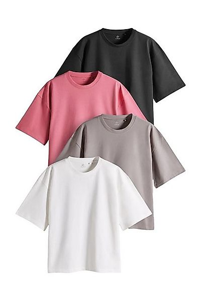 The Set T-Shirt 4er-Pack The Set schwere Relaxed Fit T-Shirts (4-tlg) günstig online kaufen